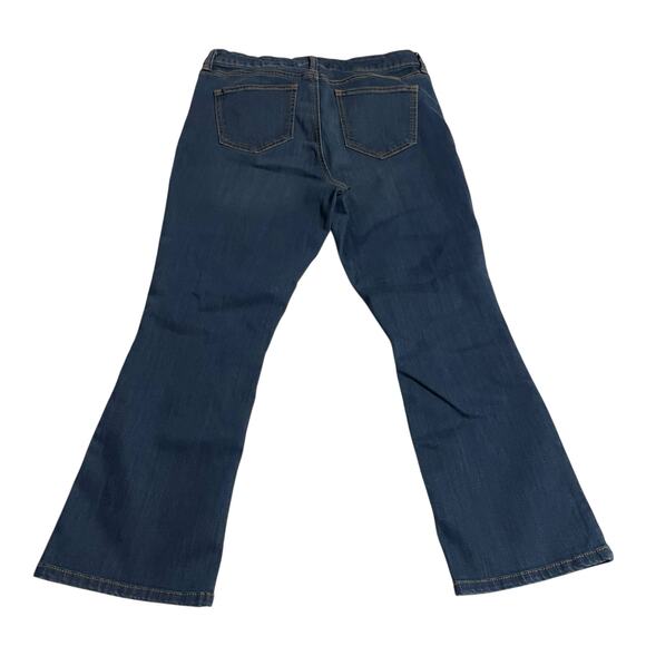 Gloria Vanderbilt Womens Jeans Size 10 Kick Boot Crop Mid Rise Dark Wash Zip Fly - Picture 2 of 14